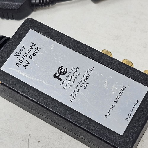 Microsoft Original Xbox Advanced AV Pack X08-25261 Audio Video OEM Adapter - Picture 3 of 3