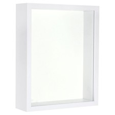6x8 Shadow Box Frame Wood Dried Flower Display Stand Floating Photo Frame White
