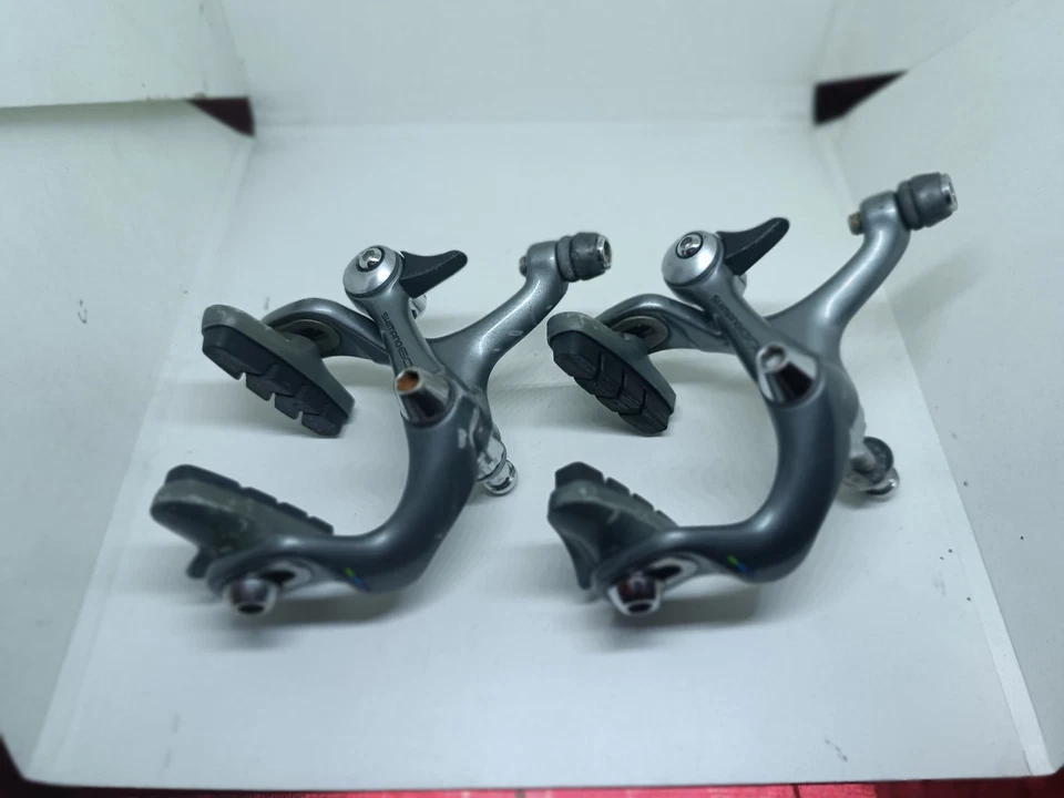 Brakes SHIMANO 600 SLR tricolore BR-6400 set freni vintage - Immagine 2 di 4