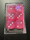 Chessex Borealis Pink Silver 12 Dice Set - CHX 27784 16mm d6 Luminary Glow