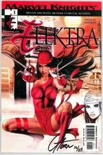 ELEKTRA #1 SIGNED GREG HORN REMARKED SKETCH JAY COMPANY COA LTD 25 MARVEL