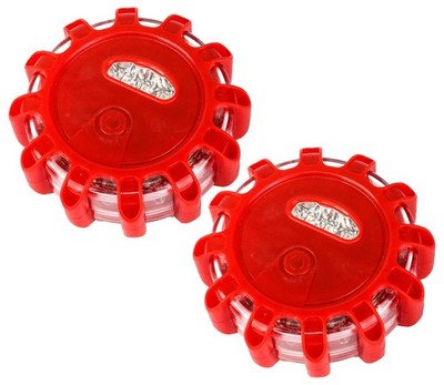 2 Lot HelpMate T26177 LED Safety Flare 5-Function Roadside Emergency Lights