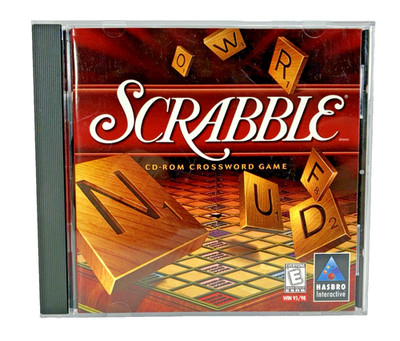 Scrabble CD-ROM Crossword Game PC,Vintage 1999 Hasbro Windows 95 98 Tested