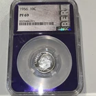 1958 PF 69 Proof 10C Uncirculated Roosevelt Dime NGC Bert Label