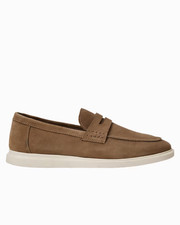 Men's Andre Assous Ricardo Mink Suede Penny Loafer Slip-On Shoes, Free Ship