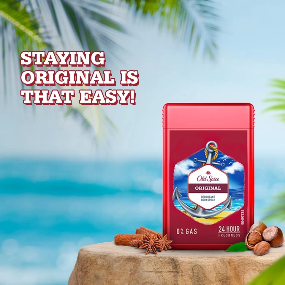 Old Spice No Gas Original Desodorante de Bolsillo de Larga Duración Perfume Para Hombres 17ml x 4 Foto 2 de 4