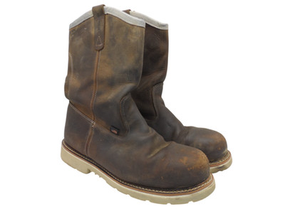 Thorogood Men's 11'' Wellington WP Steel Toe Work Boots 804-3320 Brown Size 13 2E