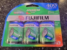 Sealed 3-pack Fujifilm 400 Film Roll 25 exposure APS 24mm Expired: 12/2005