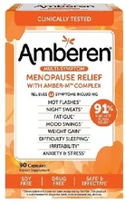 Amberen Multi-Symptom Menopause Relief, 90 Capsules. FREE SHIP!