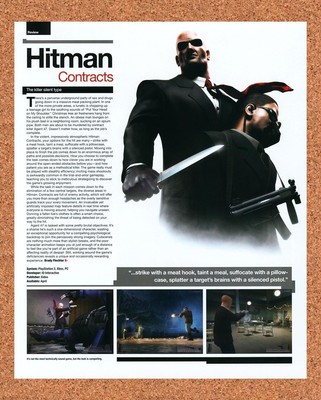 2003 Hitman Contracts PS2 Original Advertisement / Retro Promo v1