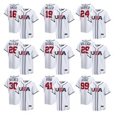 Men's USA Baseball White 2026 World Baseball Classic Stitched Jersey All Player