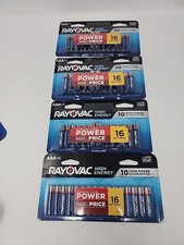 Rayovac High Energy AAA Batteries 4 Pack 16 Each  New In Box 64 Total.