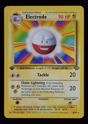 Electrode 1st Edition Rare - 18/64 - Jungle - Pokemon Card