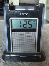 iHome Audio Dock w/Alarm Clock For iPod iH4B - Black - TESTED