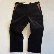 Orvis Pants NWT 36 Brown Supercord Corduroy 100 Cotton with Leather Trim