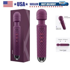 Handheld Cordless Personal Wand Massager   Waterproof, USB Rechargeable, 20 V...