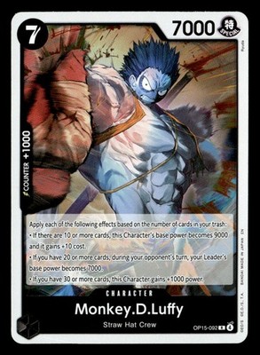 One_piece Adventure on Kami's Island #OP15-092 Monkey.D.Luffy (OP15-092) NM