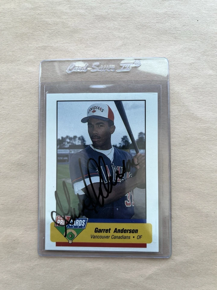 1994 Fleer ProCards AAA All-Star Angels Garret Anderson Rookie Autograph NRMT. - Image 3 of 3