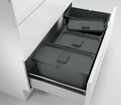 Abfallsorter Cox Box 220/900-4 Anthrazit mit 4-fach Trennung für 90 cm Schran...