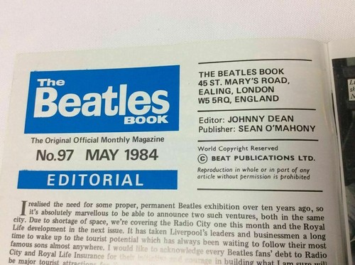 The Beatles Monthly Book May 1984 No.97 the original monthly magazine Free Post - Picture 5 of 12