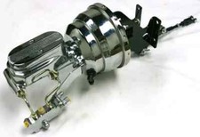 1967-72 Chevy C10 Truck Suburban Chrome Brake Booster Master Cylinder Disc Drum