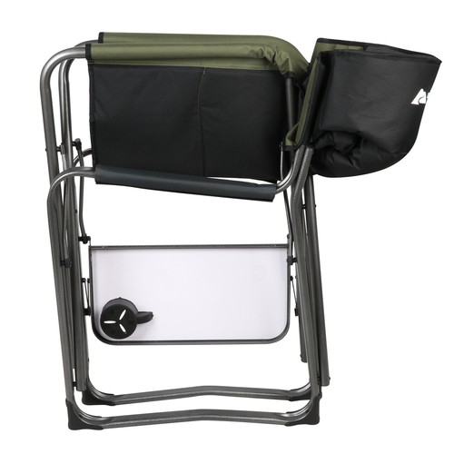 XXL Folding Camping Chair Green Outdoor Director Chair with Side Table 600lbs - Picture 6 of 6