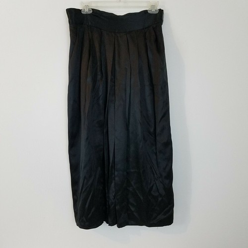 Paul Alexander Vintage Black Silk Acetate Skirt Size 14 Made in Hong Kong - Picture 2 of 7