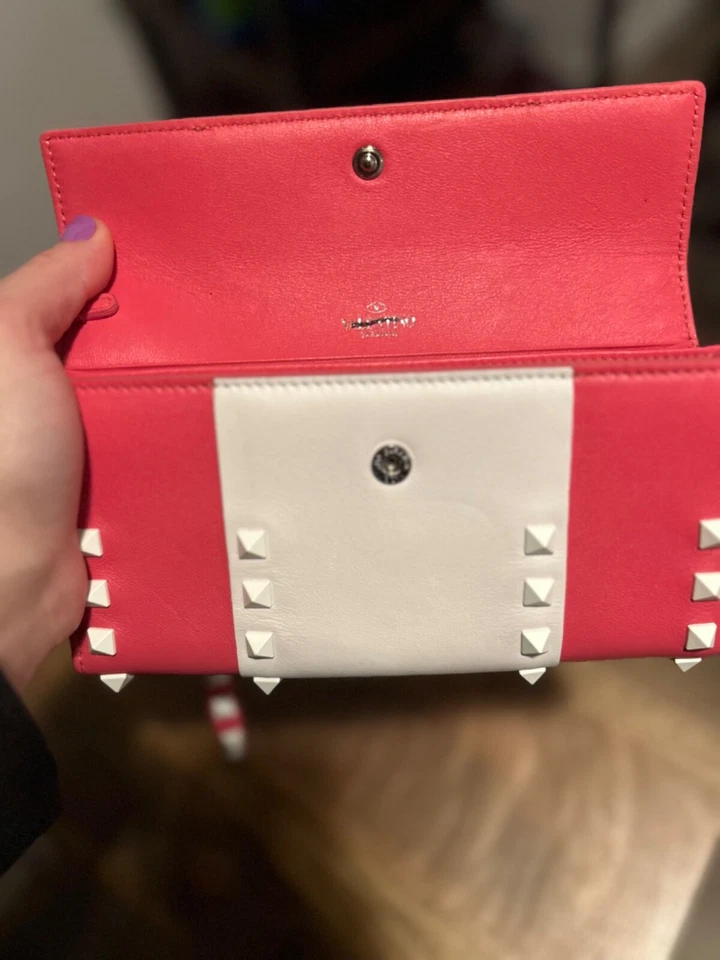 Valentino Garavani Pink/White Rockstud Wristlet medium  - Image 3 of 4