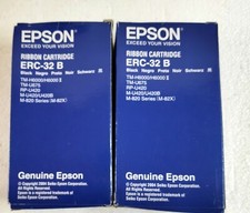 2 Epson ERC-32B Ribbon Cartridge Black TM-H6000/U675 RP-U420 M-U420/820