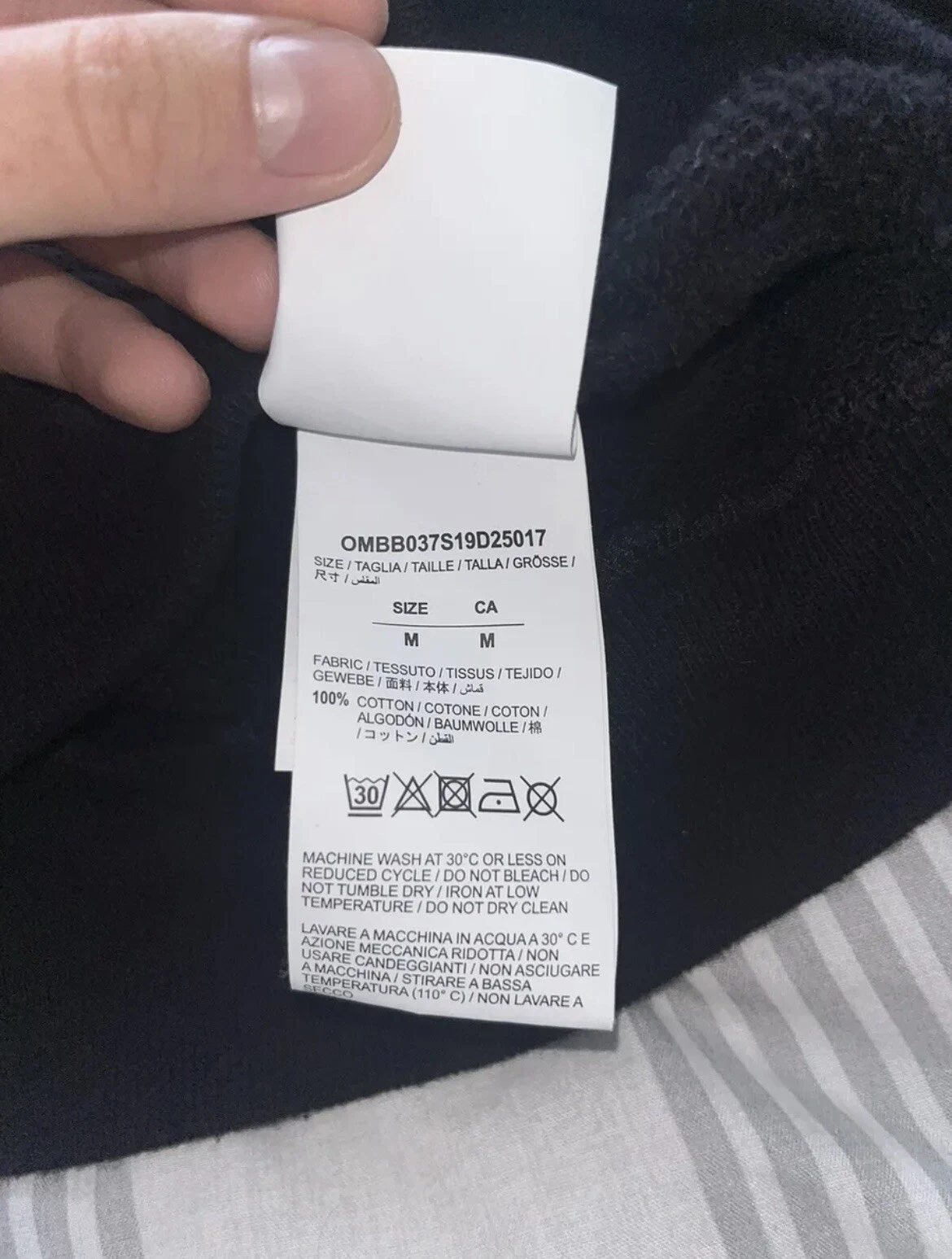 OFF WHITE Felpa con cappuccio diagonale teschio da uomo SS19