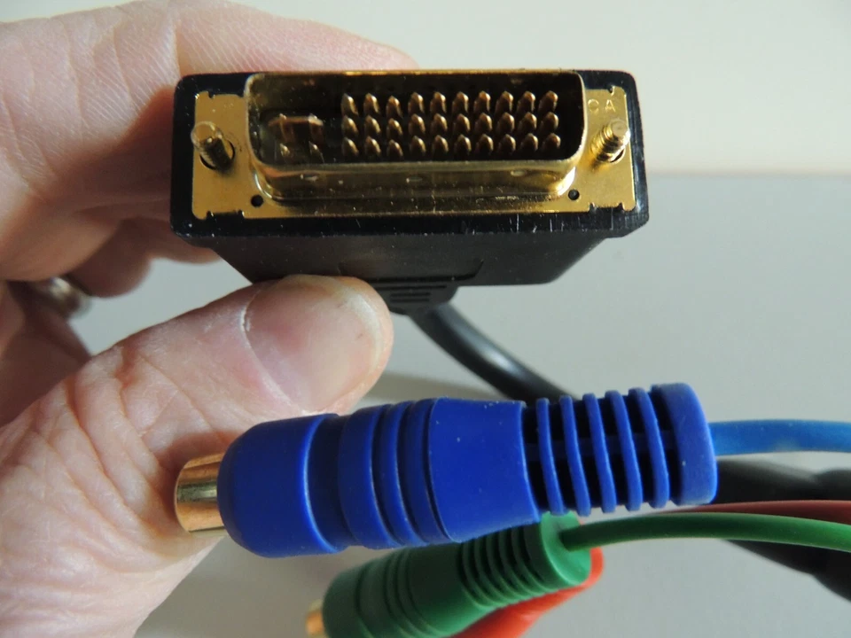 6 inches M1-DA 34 pin Male to 3 RCA Female Component Cable Adapter  - Image 3 of 3