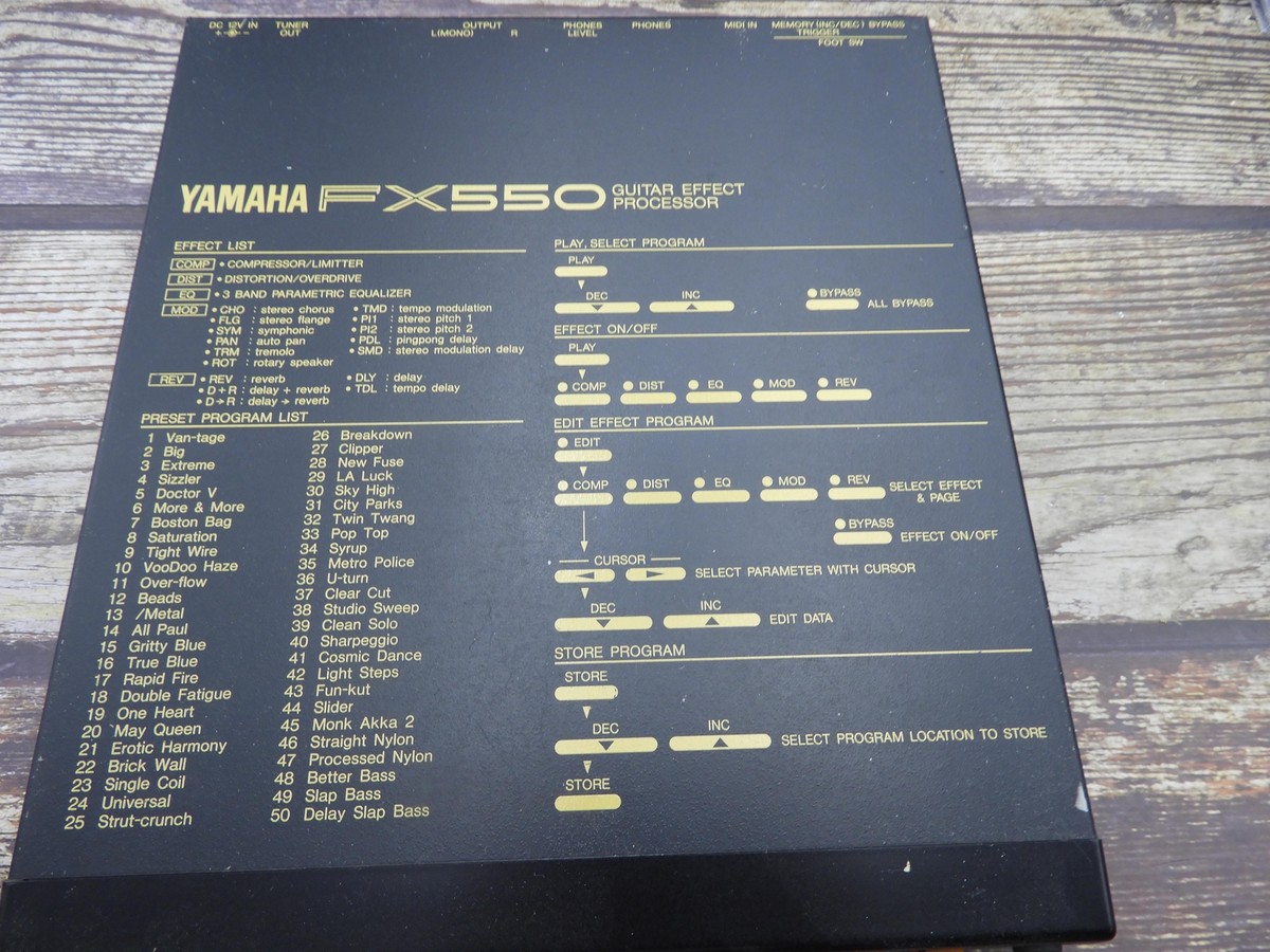 YAMAHA FX550 Guitar Effect Processor Multi-Effects from