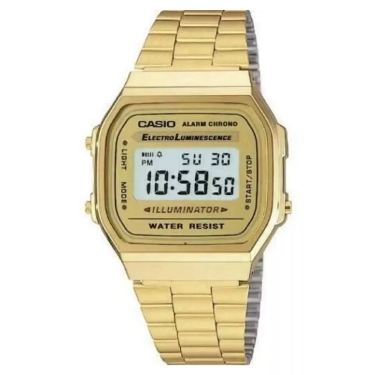 Casio gold stainless steel bracelet watch sales
