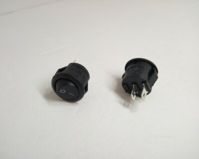 2x Pack 16mm Round Rocker Power Switch Boat 2 Pins 6A 125V AC 3A 250V On Off IO