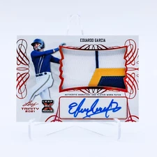 2021 Leaf Trinity Eduardo Garcia RC Patch Auto #PA-EG1 *3 COLOR PATCH*