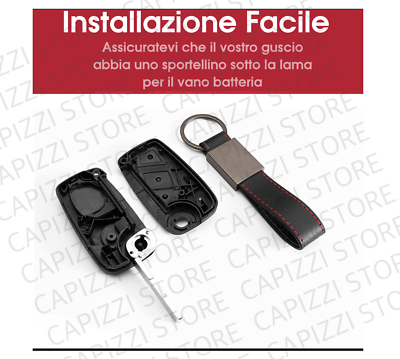 guscio chiave telecomando compatibile per lancia y musa delta ypsilon