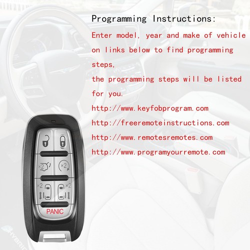7 Button Self-Programmable Replacement for Proximity Smart Key Fob for 2017 2... - Zdjęcie 4 z 6
