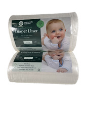 NEW 2x Naturally Nature Disposable Cloth Diaper Liners Unscented 100Pks White