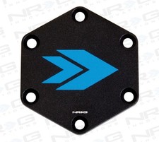 Nrg Steering Wheel Horn Button Black Cover Plate W Blue Arrows Str-610bk