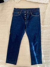 Levis 501 Original Shrink To Fit Button Fly Jeans Rigid Blue Jeans 32x26