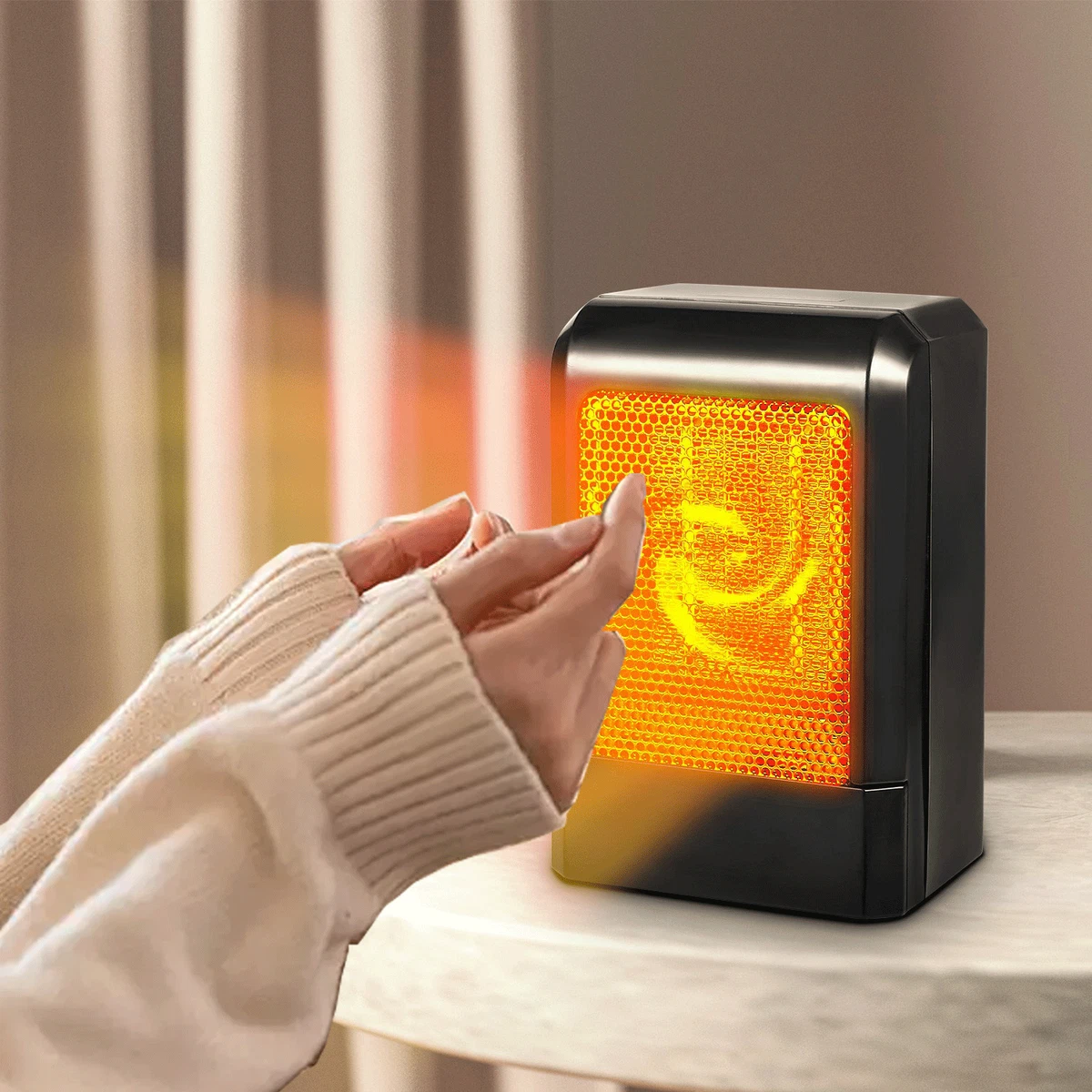 2 Pack Small Portable Heater Space Electric Mini Heating Room