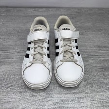 Adidas Grand Court White Sneakers Youth Size 3 Athletic School Shoes AGW6521