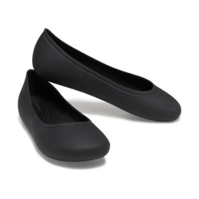 New CROCS Womens BROOKLYN FLAT 209384-001 BLACK US W 5 - 9