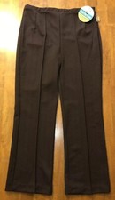 Vintage 60s K-MART Brown Polyester Pull-On Pants Size 18 NOS w Tags NEW DISCO