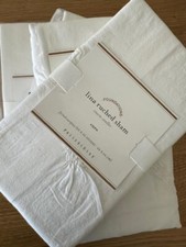 Pottery Barn One Lina Ruched Euro Sham White Coastal Classic Beach 4 Avail NEW