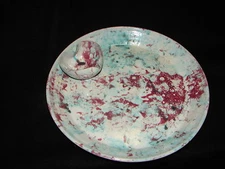 North Carolina Pottery Huge Shelton's  Chip Dip Bowl Tray or Platter NC Pottery