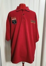 Vintage Champion USA 1996 Atlanta Olympics Red Short Sleeve Polo Shirt Size XL