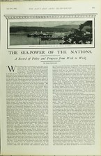 1902 Print Meeresmacht Der Nationen Esquimalt Hafen Hauptquartier Pazifik