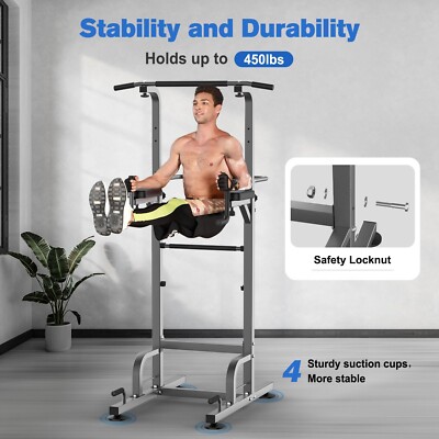 RELIFE REBUILD YOUR LIFE Power Tower Pull Up Bar Station Workout