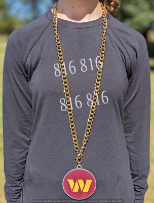 Washington Commanders Team Emblem Fan Chain, Giant Necklace Licensed ...